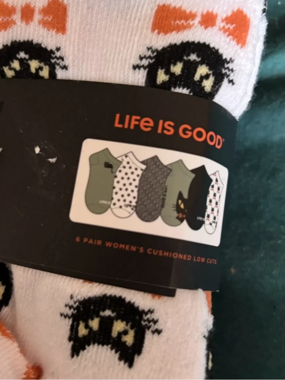 Life is Good Halloween socks. 6 pair New